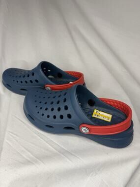 Joybees Kids Clogs Blue Red Size Kids 4 Slip-On Comfort Sandals Lightweight